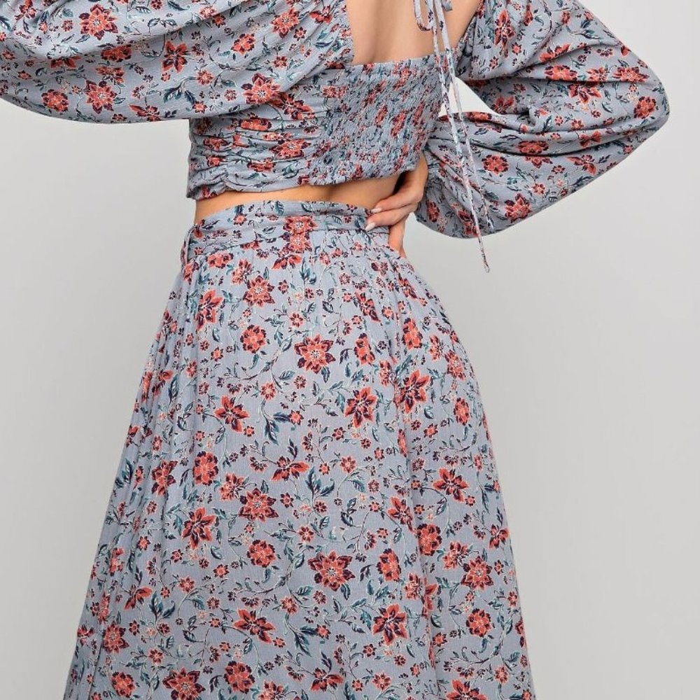 THE SHYANNA  PRINTED RAYON GAUZE CROP TOP  NWT - Picture 8 of 8